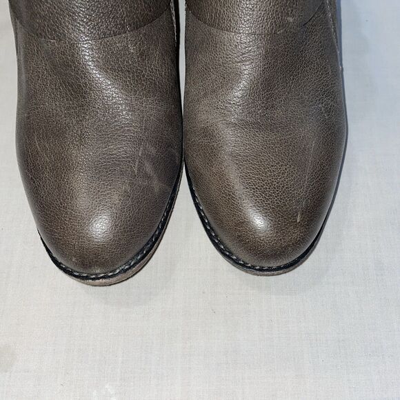 Halsa Michelle Womens Zip Sides Bootine Size 11 M Brown Leather Block Heels - Picture 7 of 12